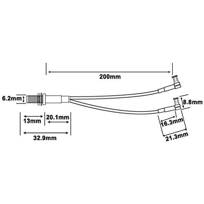 onelinkmore SMA Female to Dual MCX Male RA Splitter Cable, RG316