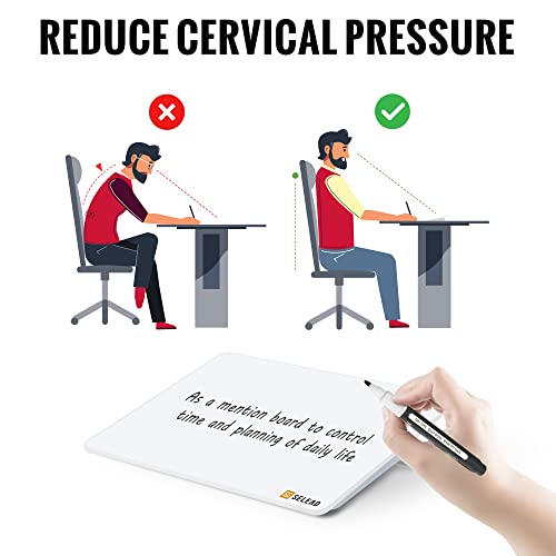 SELEAD Small Dry Erase White Board - 8"x6" Handheld Desktop Glass Clipboard