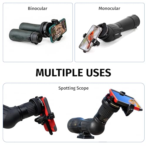 Universal Spotting Scope Phone Adapter, Single Grip, Made in USA