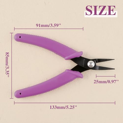 SPEEDWOX 5.5 Inches Mini Long-Nose Pliers Round Nose Smooth Jaw - size: 5.5" Round Nose