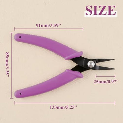 SPEEDWOX 5.5 Inches Mini Long-Nose Pliers Round Nose Smooth Jaw - size: 5.5" Round Nose
