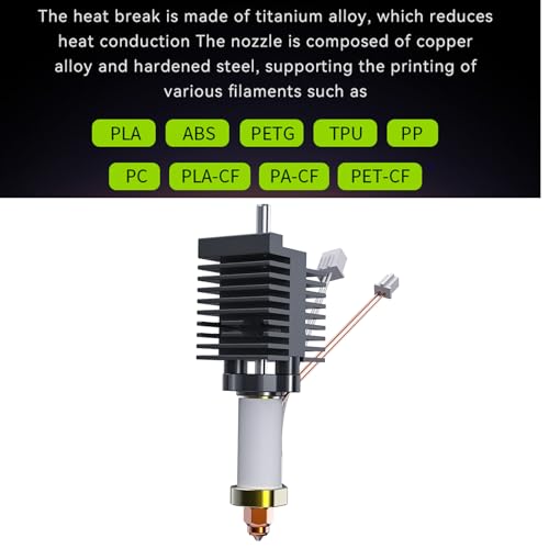 Creality K2 Plus Ceramic Heating Block Kit, 3D Printer 350℃ High Temperature Resistance Heating Block Kit with Heat Sink and Quick Swap Nozzle for K2 Plus - style: K2 Plus