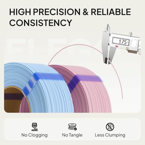 ELEGOO Matte PLA 3D Printer Filament 1.75mm Black/White 4KG - color: 4*1kg Black,black,white,white