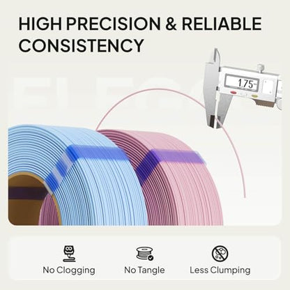 ELEGOO Matte PLA 3D Printer Filament 1.75mm Black/White 4KG - color: 4*1kg Black,black,white,white