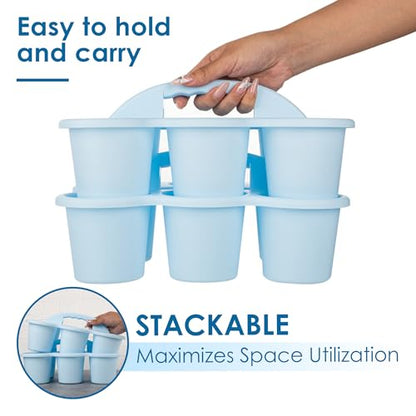 4 pack Classroom Caddy for School,Cup Caddy For Drink - color: Blue-4pack