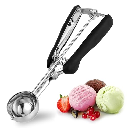 Cookie Scoop 2 Tbsp for Baking, Professional Stainless Steel Ice Cream Scoop 44mm, Melon Baller Muffin Scoop, Good Soft Grips, Quick Trigger Release, 30ml (2 Tablespoon) - size: 2 tbsp (44 mm)