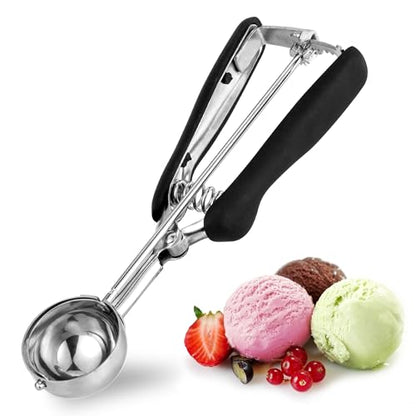 Cookie Scoop 2 Tbsp for Baking, Professional Stainless Steel Ice Cream Scoop 44mm, Melon Baller Muffin Scoop, Good Soft Grips, Quick Trigger Release, 30ml (2 Tablespoon) - size: 2 tbsp (44 mm)