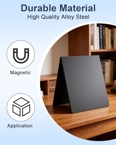 UCEC 11.8"x10"V-Shaped Metal Magnet Board, Black Magnetic Bulletin Board - color: Black 1 Pcs V Shape
