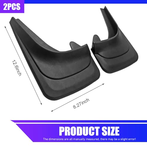 2 PCS Car Mud Flaps, Splash-Proof Mud Splash Guards Tire Protector, Front and Rear Mudguard Replacement, Universal for Most Sedans (Black #S) - color: Black #S