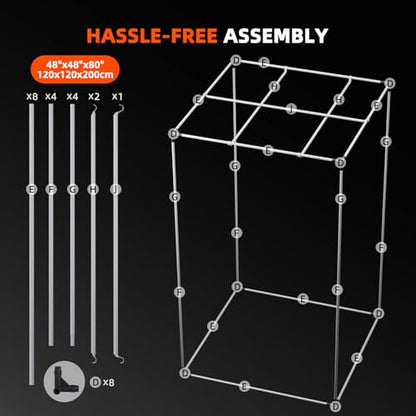 Spider Farmer 4x4 Grow Tent 48"x48"x80" Indoor Plant Growing 2026 New - size: 48"x48"x80"