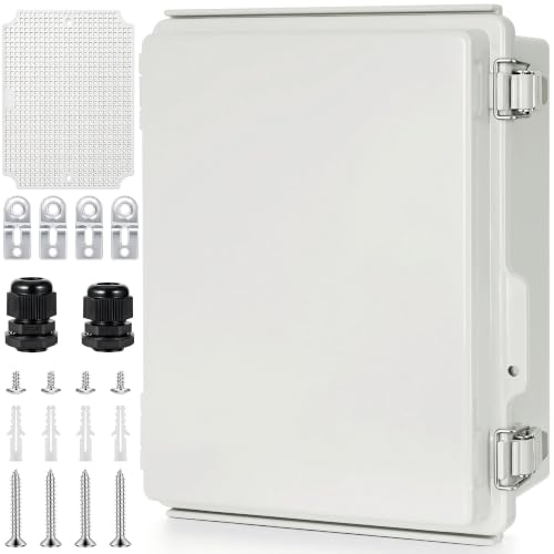Junction Box Outdoor Waterproof Electrical Boxes IP67 Plastic Enclosure - color: Grey, size: 13.8"x9.8"x5.9"