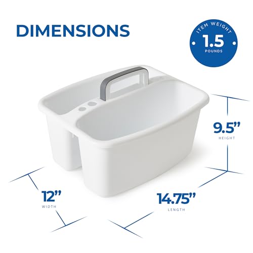 Gracious Living 2-Compartment Portable Plastic Storage Caddy & Tote - size: 1 Pack