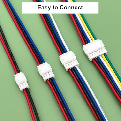 20 PCS JST ZH 1.5mm 2 3 4 5 Pin Connector, Male and Female Double Connector End with 200mm Extension Cable AWG 26 - size: ZH 1.5mm
