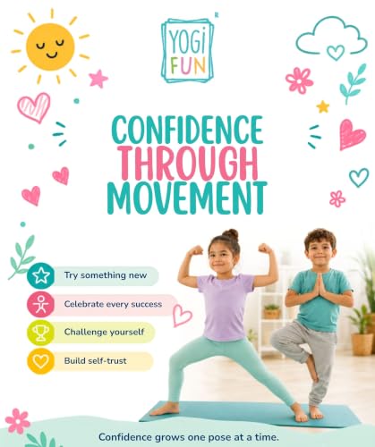 YOGi FUN Yoga Matching Puzzle Pairs | Educational Yoga Game for Kids Ages 2–5 | Learn 10 Yoga Poses, Animals, Colors & Counting | 20 Durable Pieces | Created by Certified Kids Yoga Teacher & Educator