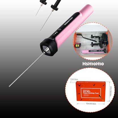 3-in-1 Hot Wire Foam Cutter, 662°F Styrofoam Cutter Kit, Pink - color: Pink