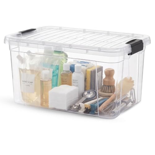 Superio 11 Quart Clear Plastic Storage Boxes with Lids, Stackable Organizer Containers, BPA-Free Storage Bins for Home, Office, School & Dorm, 1 Pack - size: 11 Quart