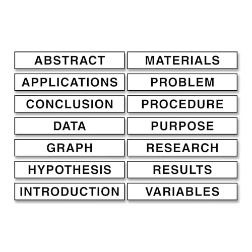 Pacon Self-Adhesive Presentation Science Subtitles, 14 Titles, 1-1/2" x 8-1/2" (3764), White - size: 12 inches