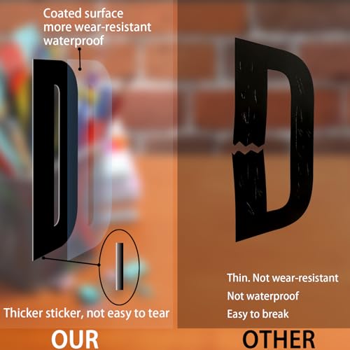 Letter Stickers,Mailbox Numbers,0.75 Inch Waterproof Vinyl Alphabet - color: Black, size: 0.75 Inch