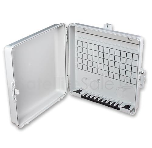 SatelliteSale Weatherproof Junction Box Heavy Duty Enclosure 12x12x3 Inches UV-Rated Thermoplastic Alloy Made in USA - size: 12"×12"×3"