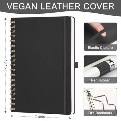 AHGXG Graph Paper Notebook, 140 Pages, B5 (7.6" x 10") - color: Black, style: B5-Graph