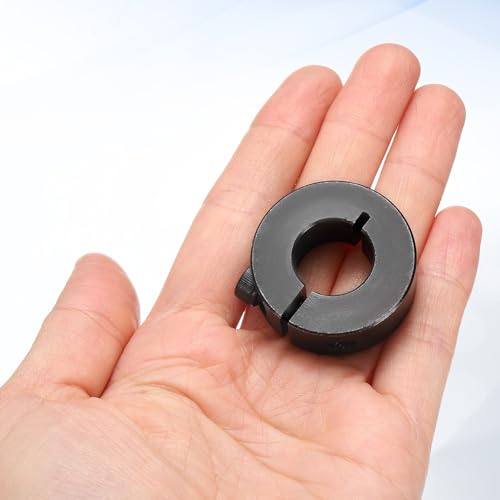 uxcell 2Pcs Single Split Shaft Collar, 16mm Bore One Piece Clamping Collar 34mm OD 13mm Thickness Black Oxide Lock Collar Clamp with Set Screws (1045 Steel) - size: 16mm x 34mm x 13mm