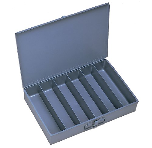 Durham 117-95-IND Gray Cold Rolled Steel Individual Large Vertical Box, 18" Width x 3" Height x 12" Depth, 6 Compartment
