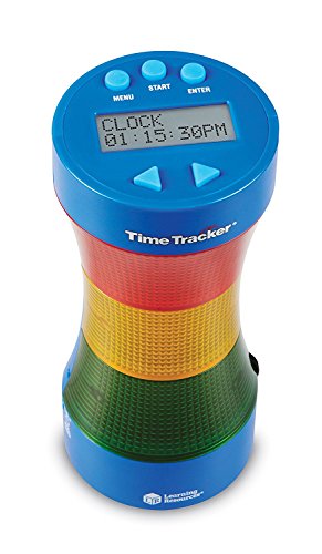 Learning Resources Time Tracker Visual Timer & Clock - 1 Piece, Classroom Tracker, Alarm Clock, Light Up Timer for Classroom, Visual Tracker