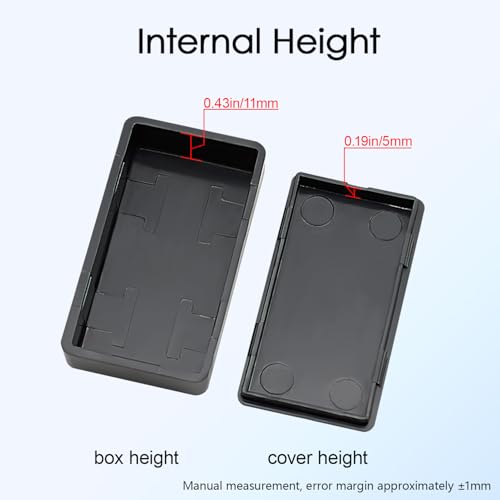 Project Box 8 Pieces Electrical Box Small Junction Box ABS Plastic Enclosure Power Electronic Case Black 1.97" x 1.10" x 0.59"(50 x 28 x 15mm) - color: Black, size: 1.97" x 1.10" x 0.59"
