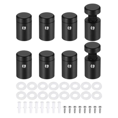 MECCANIXITY 8pcs Side Clamp Standoffs, 5/8" x 3/4" Black Aluminum - color: Black, size: 5/8" x 3/4"