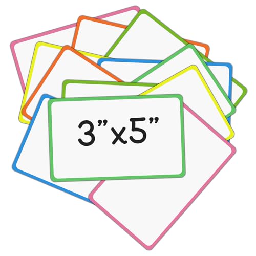 Dry Erase Magnets 12Pack 3x5, Reusable Small Board - color: Color-01-12 Pack, size: Rectangle-3"×5"