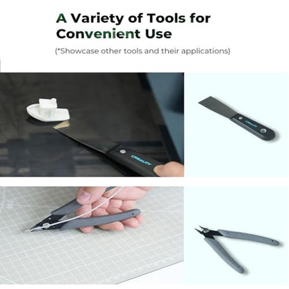Creality 3D Printer Tool Wrap Kit Pro Assembly/Removal/Filament Cutting Tool for Cleaning Finishing Printing, Suitable for Creality and All FDM Printers
