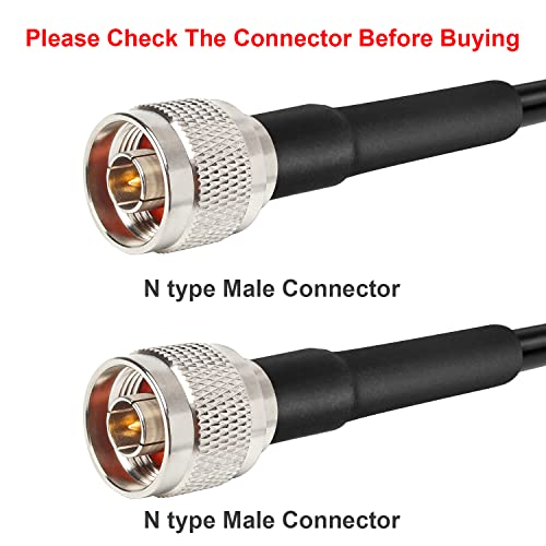 XRDS -RF N 3FT Type N Coax Extension Cable N Male to N Male Connector Pure Copper Low Loss Coaxial Cable - size: 3 FT