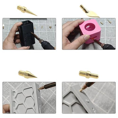 3D Printer Smoothing Kit – Finishing & Smoothing Tool with Temp Control Display for ABS, PETG, TPU, PLA Models – Soldering & Welding Iron for 3D Printing & 8pcs Soldering Iron Tips (Smoothing Tool) - style: Smoothing Tool