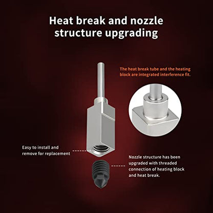 Upgrade Ceramic Heating Core CHC Hotend 24V Copper Heater Block Titanium Heatbreak Improved Nozzle Compatible with Voron 2.4 Ender 3 V2 Pro CR10 Ender 5 Pro/Plus Ender 6 3D Printer