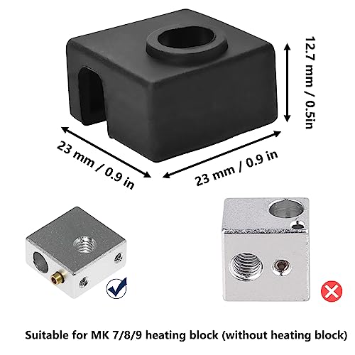 AccEncyc 3D Printer Silicone Sock 8Pcs Hotend Silicone Sock ﻿
