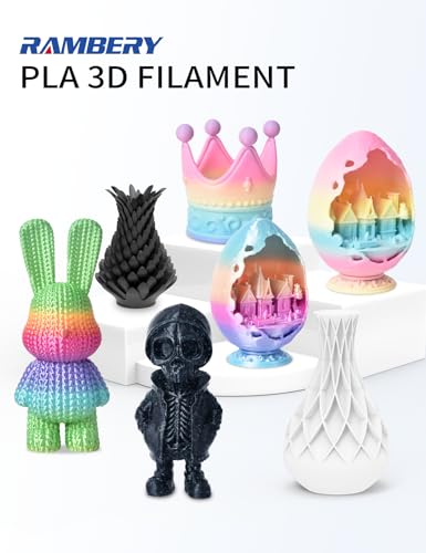 RAMBERY Black PLA Plus 3D Printer Filament 1.75mm 1kg - color: Pla+ Black, size: 1KG