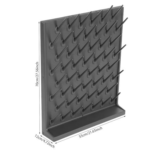 52 Pegs Lab Drying Rack, Drying Rack for Lab Glassware and Bottles - color: Gray, size: 52 Pegs
