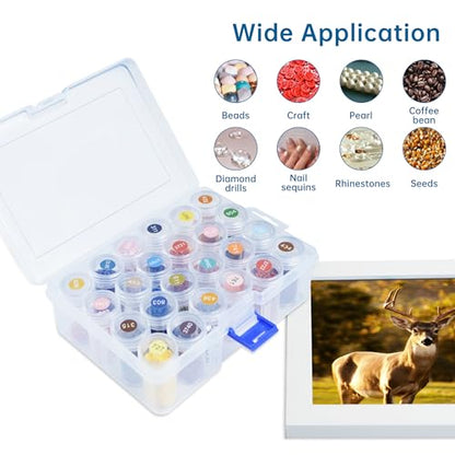 Mlife Diamond Art Storage Containers - 1 Pack 24 Jars with Label, Organizers for Jewelry Beads, Small Gem, Storage - size: 24 Jars