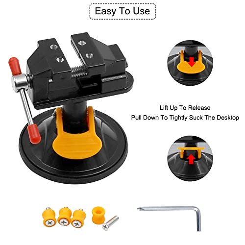 Universal Mini Table Vise Clamp 360° Suction Vice Clamp Drill Press Vise