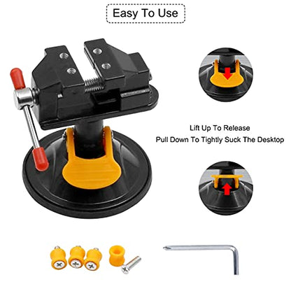 Universal Mini Table Vise Clamp 360° Suction Vice Clamp Drill Press Vise