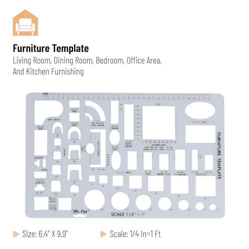 Mr. Pen- House Plan, 3 pcs, Interior Design and Furniture Templates - color: Clear, size: 3 pcs