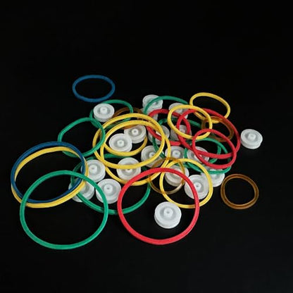 30PCS 2mm Hole Plastic Pulley Wheel Belt Pulley Drive Pulley with Rubber Band Transmission Belt Pulley Belt for DIY Model Toy RC Car Truck Robot Airplane Parts (White 13mm Diameter, 2mm Hole) - style: White 13mm diameter