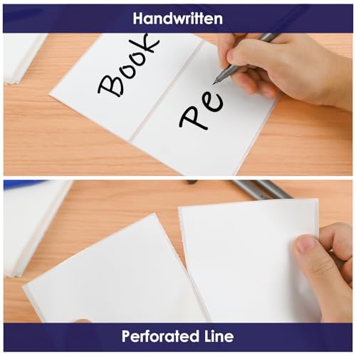 LLIKED 150 Pcs 6"x4" Blank Removable Labels for Storage Bins No Residue - size: Extra Large