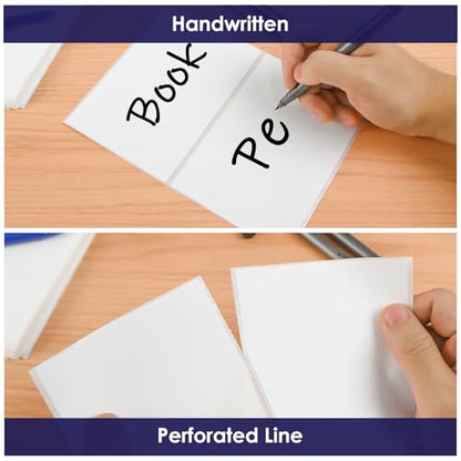 LLIKED 150 Pcs 6"x4" Blank Removable Labels for Storage Bins No Residue - size: Extra Large