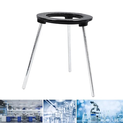 Tyenaza Burner Tripod, Open Fire Tripod Bunsen Lamp Burner Stand Cast Iron Tripod Support Holder for Chemical Experiment