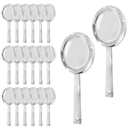 OBTANIM 20 Pack Mini Plastic Handheld Magnifying Glasses Portable Reading Magnifier for Senior and Kids, Hand Lens 5X Magnifier for Home, Indoor and Outdoor Use - size: 20 Count (Pack of 1)
