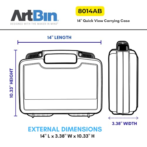 ArtBin 14-Inch Quick View Lockable Carrying Case, Clear - size: 14 inch - Standard