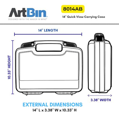 ArtBin 14-Inch Quick View Lockable Carrying Case, Clear - size: 14 inch - Standard