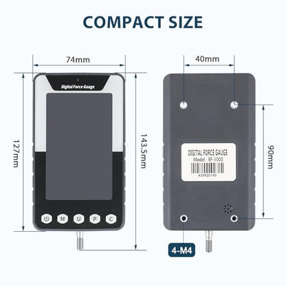 1000N Digital Force Gauge Push Pull Meter with USB Output