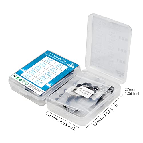 NTC Negative Temperature Coefficient Thermistor 10 Values 81 PCS Kit